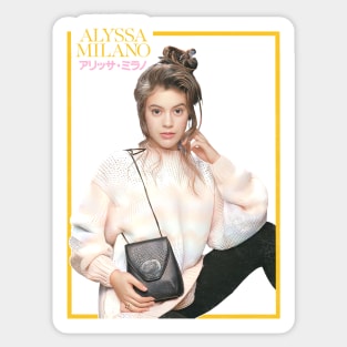 Alyssa Milano / 80s Styled Aesthetic Retro Design Sticker